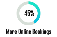 45% More online bookings