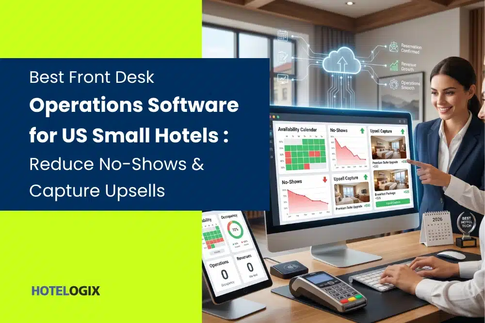 Best Front Desk Operations Software for US Small Hotels (2026): Reduce No-Shows & Capture Upsells in hotelogix